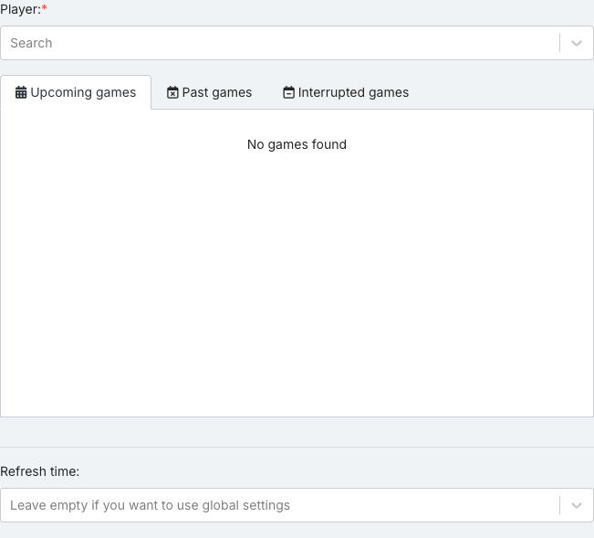 The Single Event Detailed options panel as it first opens.