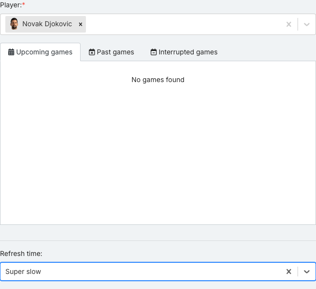 The Single Event Detailed options panel with its fields set.