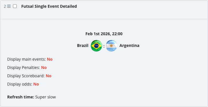 The saved Single Event Detailed widget block in the article body.