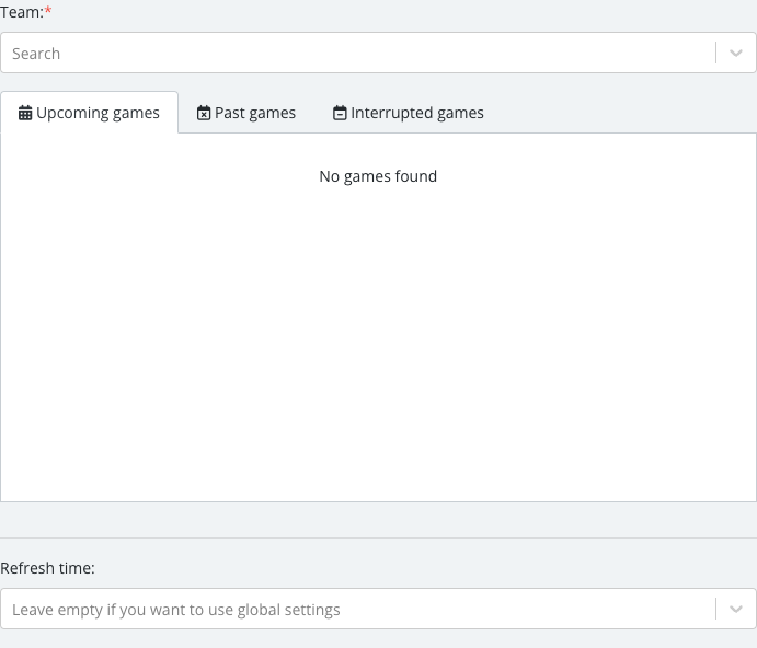 The Timeline options panel as it first opens.