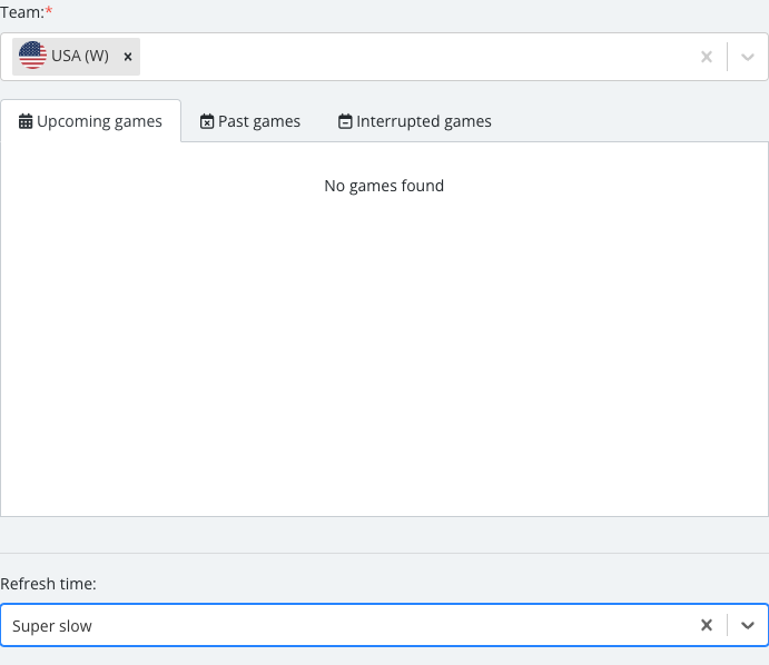 The Timeline options panel with its fields set.